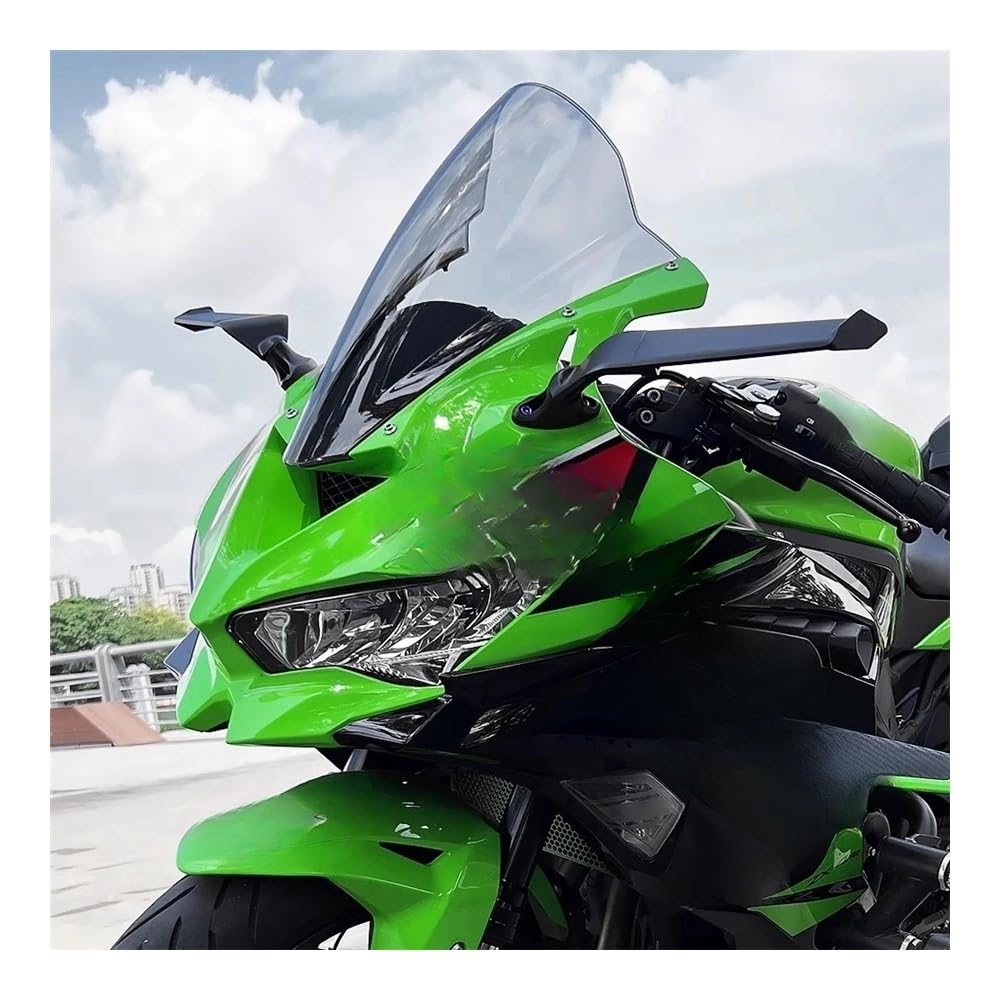 Cupolino Moto Doppia Bolla Per Kawasaki ZX-4R E ZX-4RR 2023+ – Deflettore Antivento In PC Fumo Chiaro