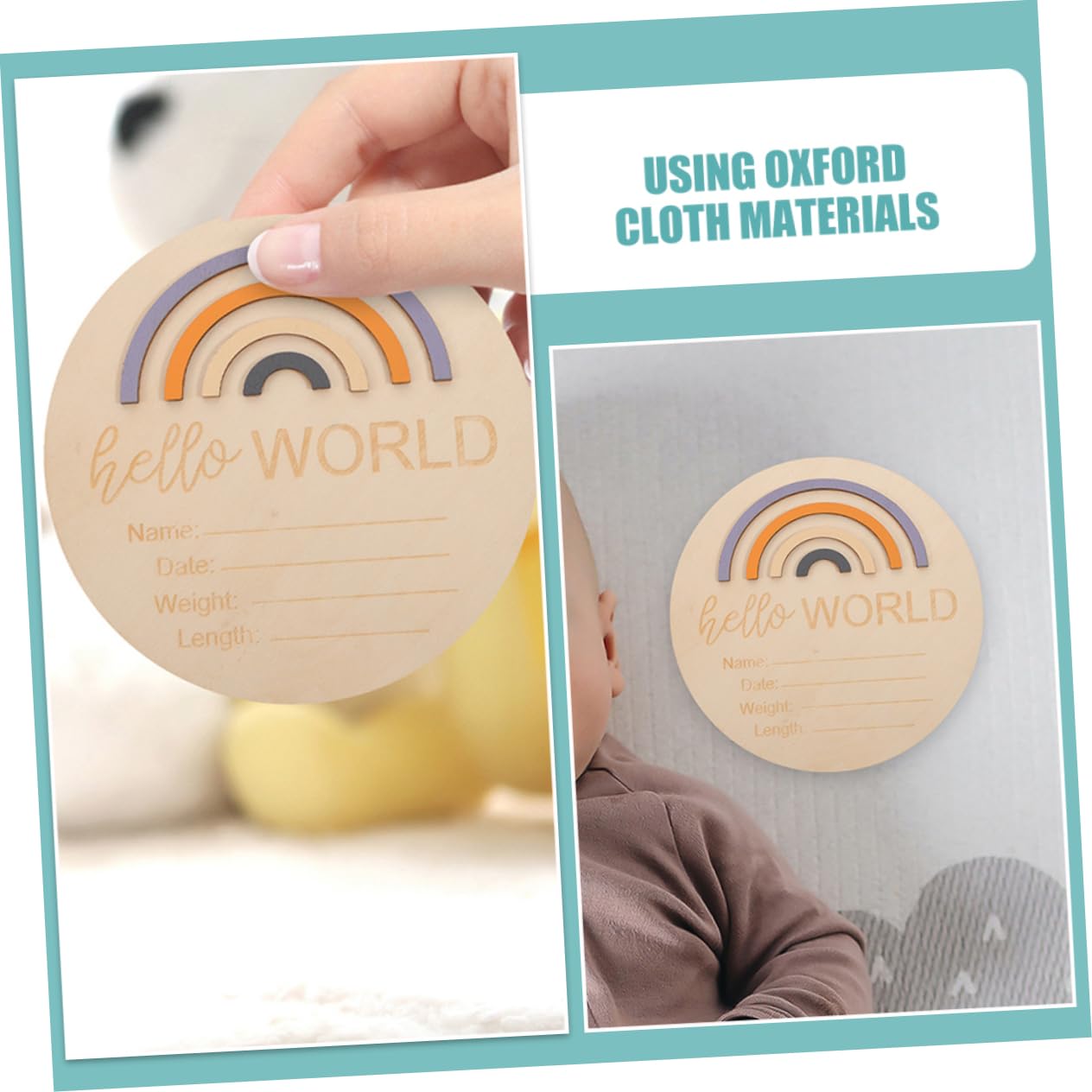 Milisten 2pcs Monthly Milestone Wooden Sign Months Birth Announcement Cards for Naming Unique Shower for Girls