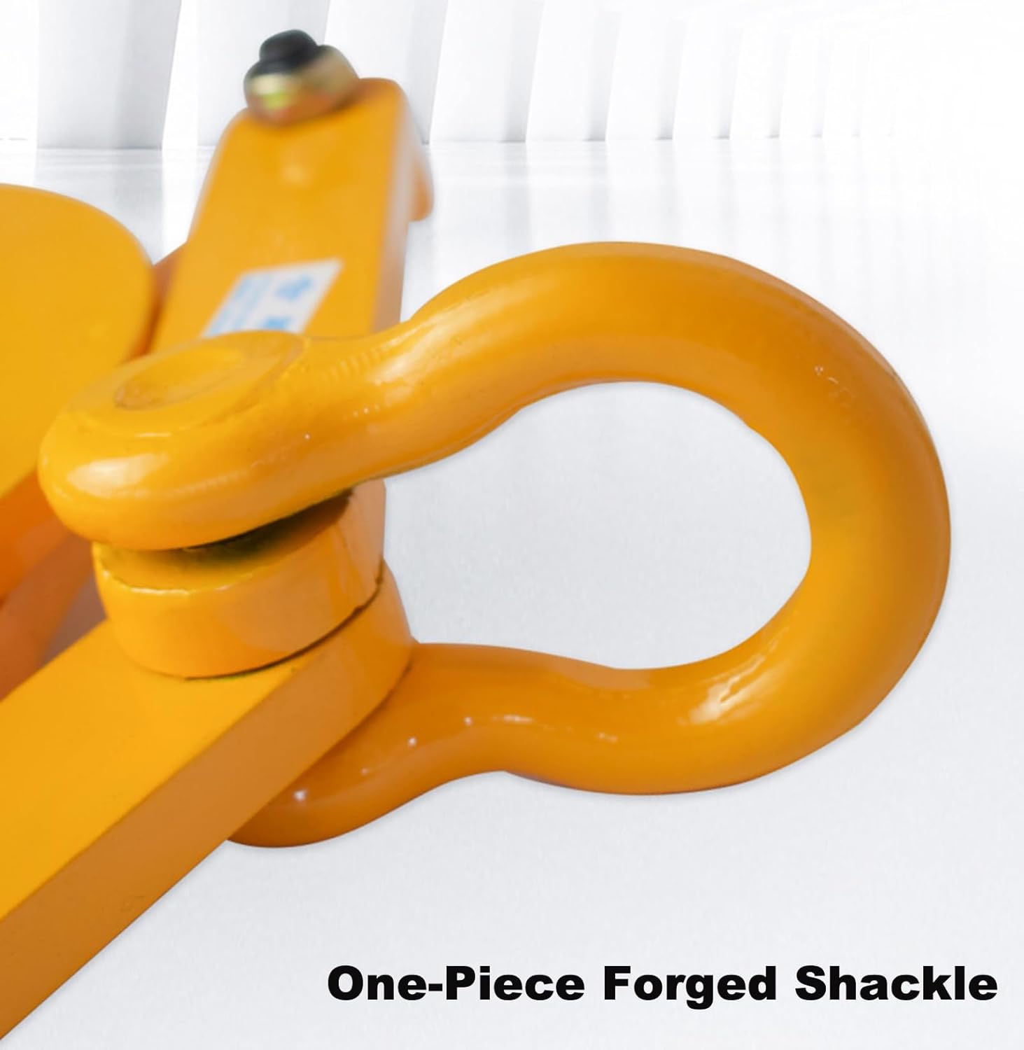 Industrial Pallet Puller Clamp, 2204 lb Grabber Hook, Heavy Duty Steel Single Scissor Clamp, 5' Jaw Opening, for Forklift Chain, Stump Puller