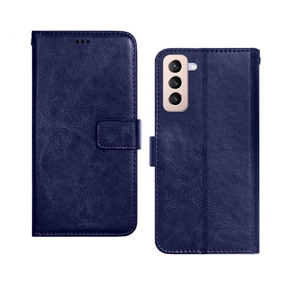 Pinaaki Enterprises Samsung Galaxy S21 Plus Case | Premium Leather Finish | with Card Pockets | Wallet Stand |Complete Protection Cover for Samsung Galaxy S21 Plus - Blue (B08XN2LC3W) Amazon Price History, Amazon Price Tracker