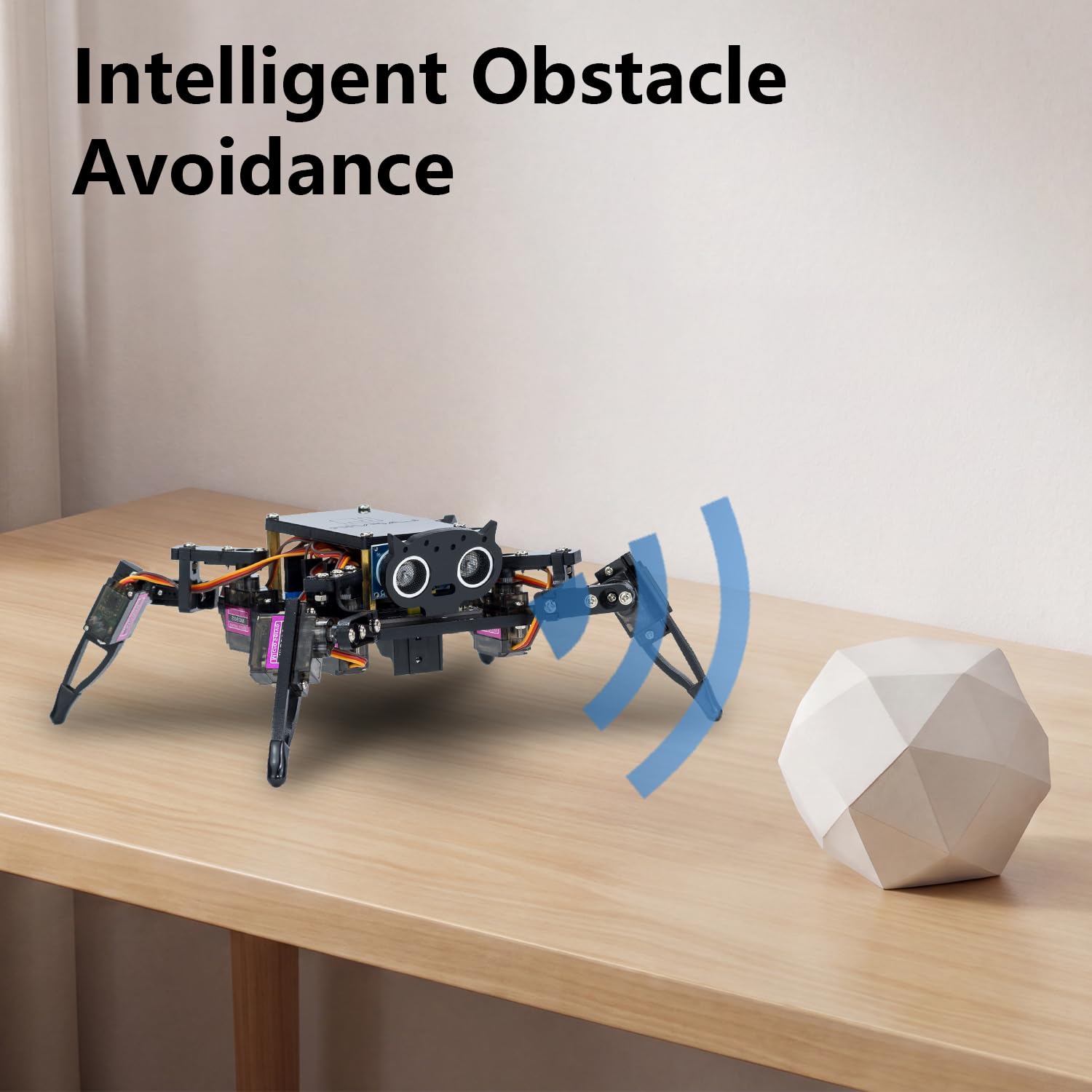 LAFVIN Zestaw robota pająka do ESP8266, czteronożny robot pająk z aplikacją i pilotem na podczerwień, robot programujący STEM Open Source