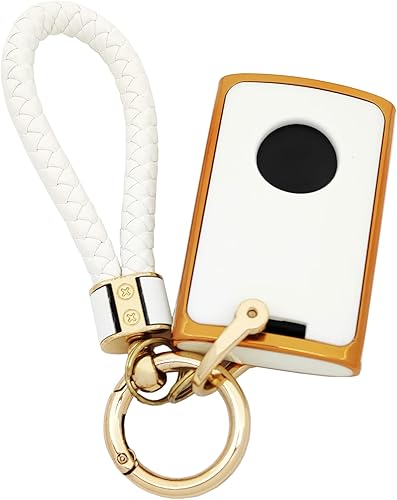 Miniatura 7 de Funda para llavero para Nissan Smart Key Case Compatible con Nissan Pathfinder Rouge 4Runner 2023 2024 Accesorios de coche, Blanco