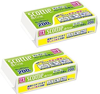 【まとめ買い】 スコッティ ペーパーふきん サッとサッと 400枚(200組) ×2個セット