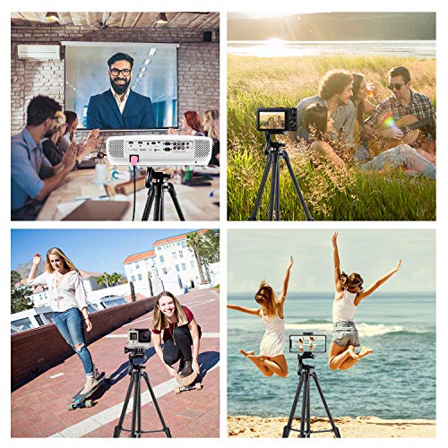 Tripé Eocean para Câmeras e Celularer 136cm / 54'' de Alumínio, com Controle Remoto e Bluetooth