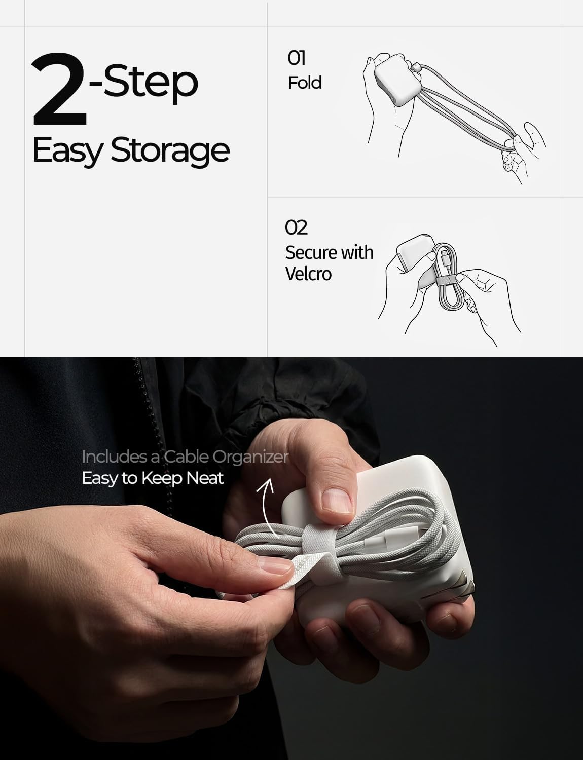 LISEN 3 in 1 Fast Travel Charger,[Mini] 7000mAh 35W Portable Charger USB C Fast Charging,Portable Charger Wall Plug in,Power Bank with Built in Cable USB C for iPhone 17 16 15,Samsung,Pixel,iPad Pro - Image 7