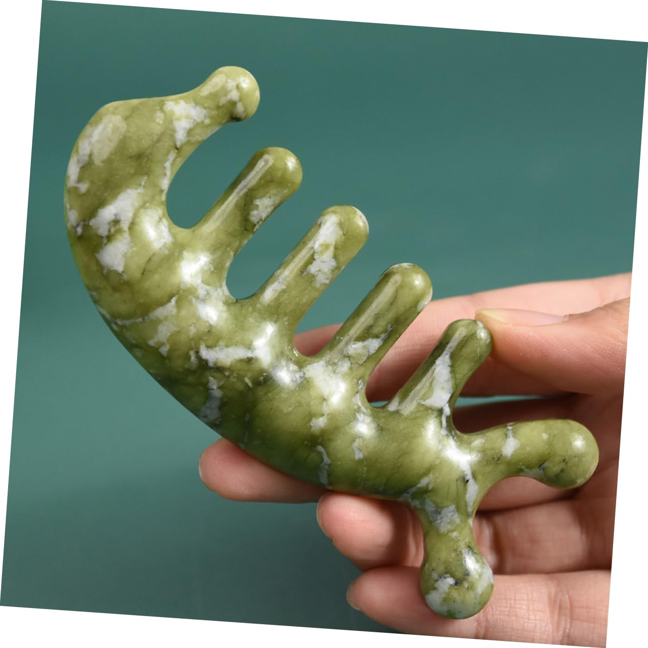 FRCOLOR 3piezas Masajeador De Cabelludo De Jade Cepillo De Masaje Para Cabeza Herramienta De Masajeador Portátil Para Aliviar La Tensión
