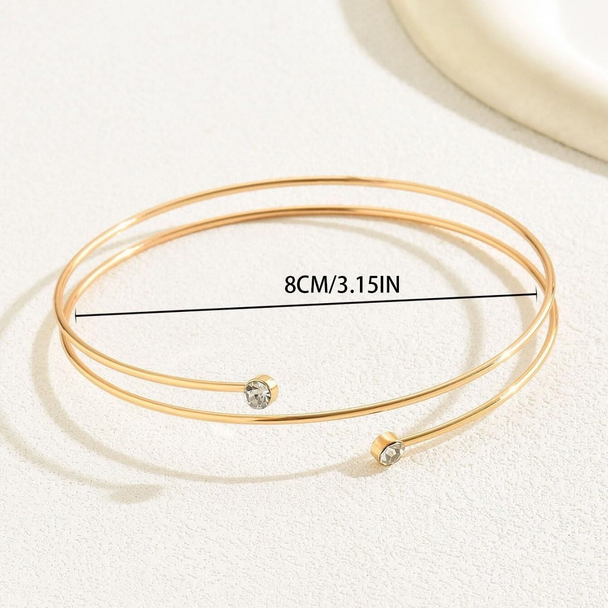 Gold Arm Cuff for Women Upper Arm Cuff Multi-layered Cross Arm Cuffs Bangle Dainty Adjustable Arms Bangle Bracelet Jewelry - Image 5