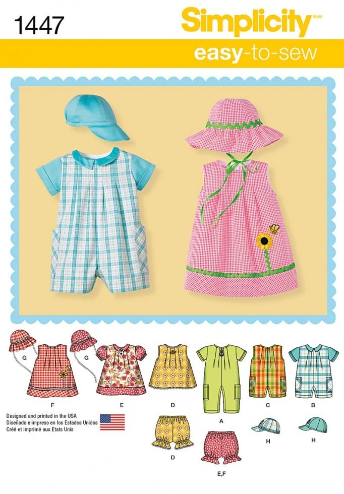 Patron de couture enfant Simplicity 1447 : 5 modèles en 1