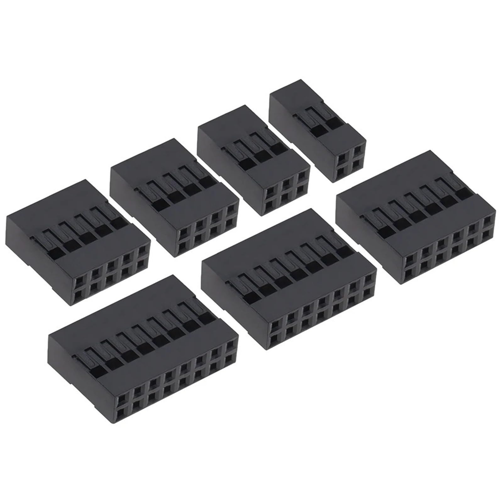 Carcasa de plástico con conector de cable doble de 2,54 mm y 2x8 pin 7