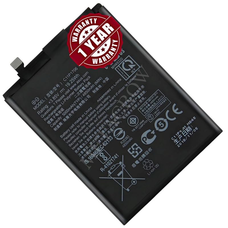 Image of Original C11P1706 Battery Compatible for Asus Zenfone Max Pro M2 (X01BDA) - (5000mAh) - 1 Year Warranty BC45