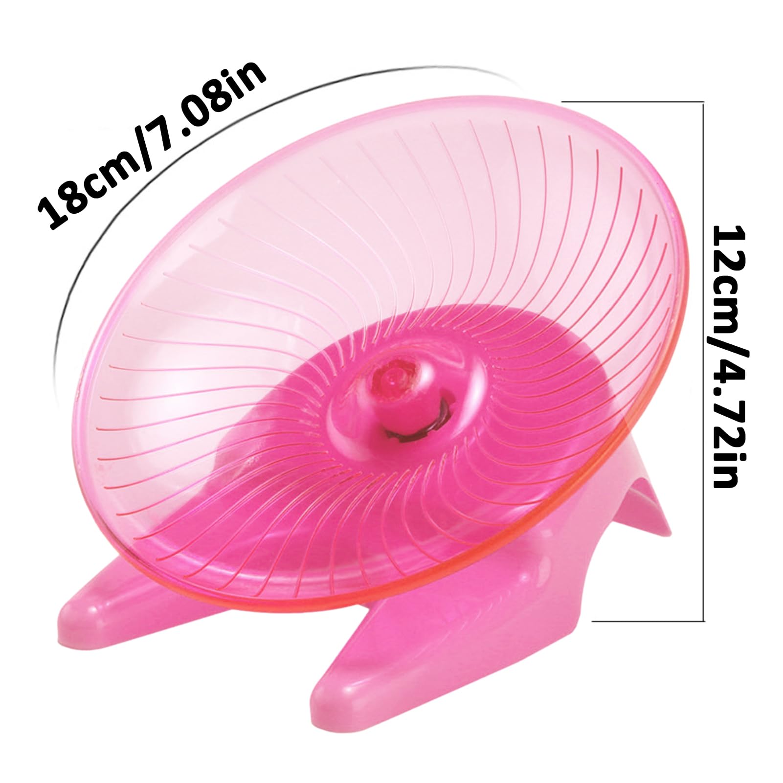 Rueda Para Hámster Silenciosa - Diseño Transparente Antideslizante, 18 Cm, Para Mascotas Pequeñas