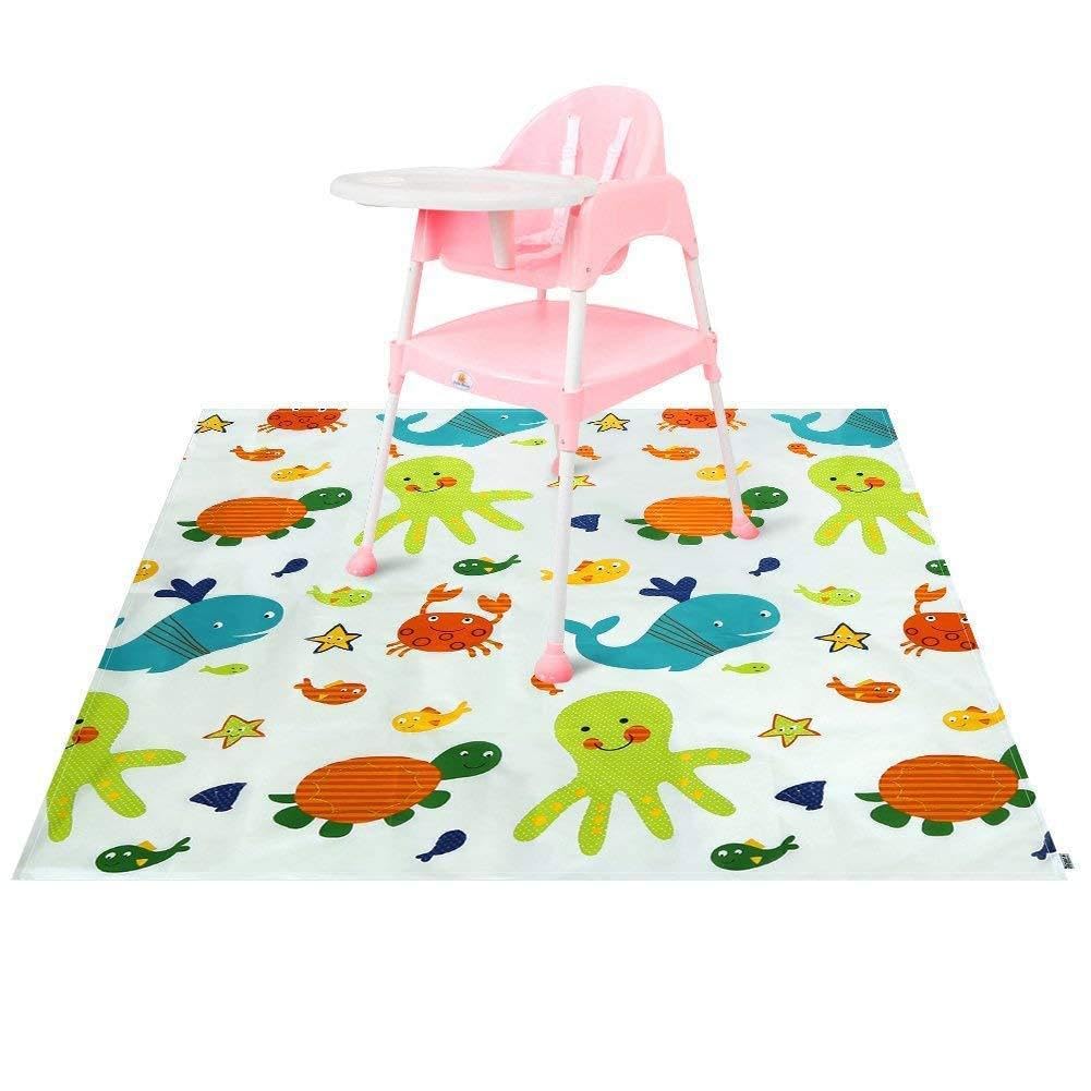 Tapis anti-éclaboussures chaise haute FEIFAN fini les corvées de sol