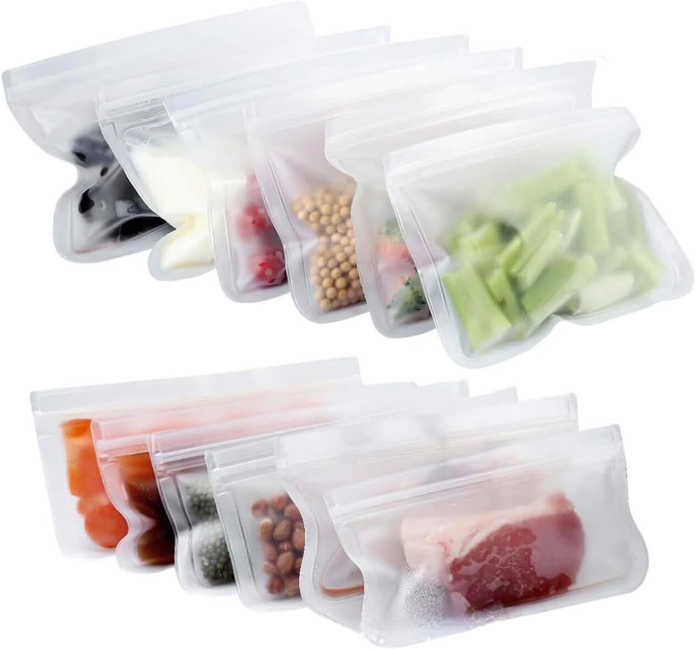 Amazon.com: 20Pack Reusable Food Sandwich Bags,Snack Bags,Reusable ...