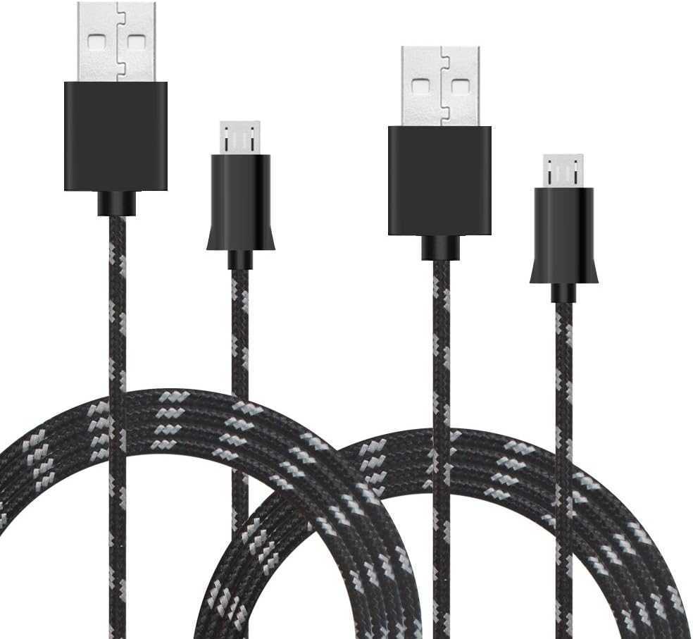 Kootek 2 Pcs 10ft Controller Charging Cable Sync for PS4 Pro/Slim/Regular Playstation 4 Controller Dual Shock 4 Xbox One Controller, Charger for Android, Galaxy, Sony, Samsung Phone