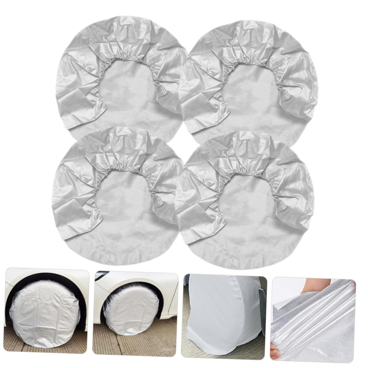Cabilock 4piezas Fundas para Neumáticos De Autocaravana Protector para Ruedas De Remolque Fundas De Neumáticos para Camping