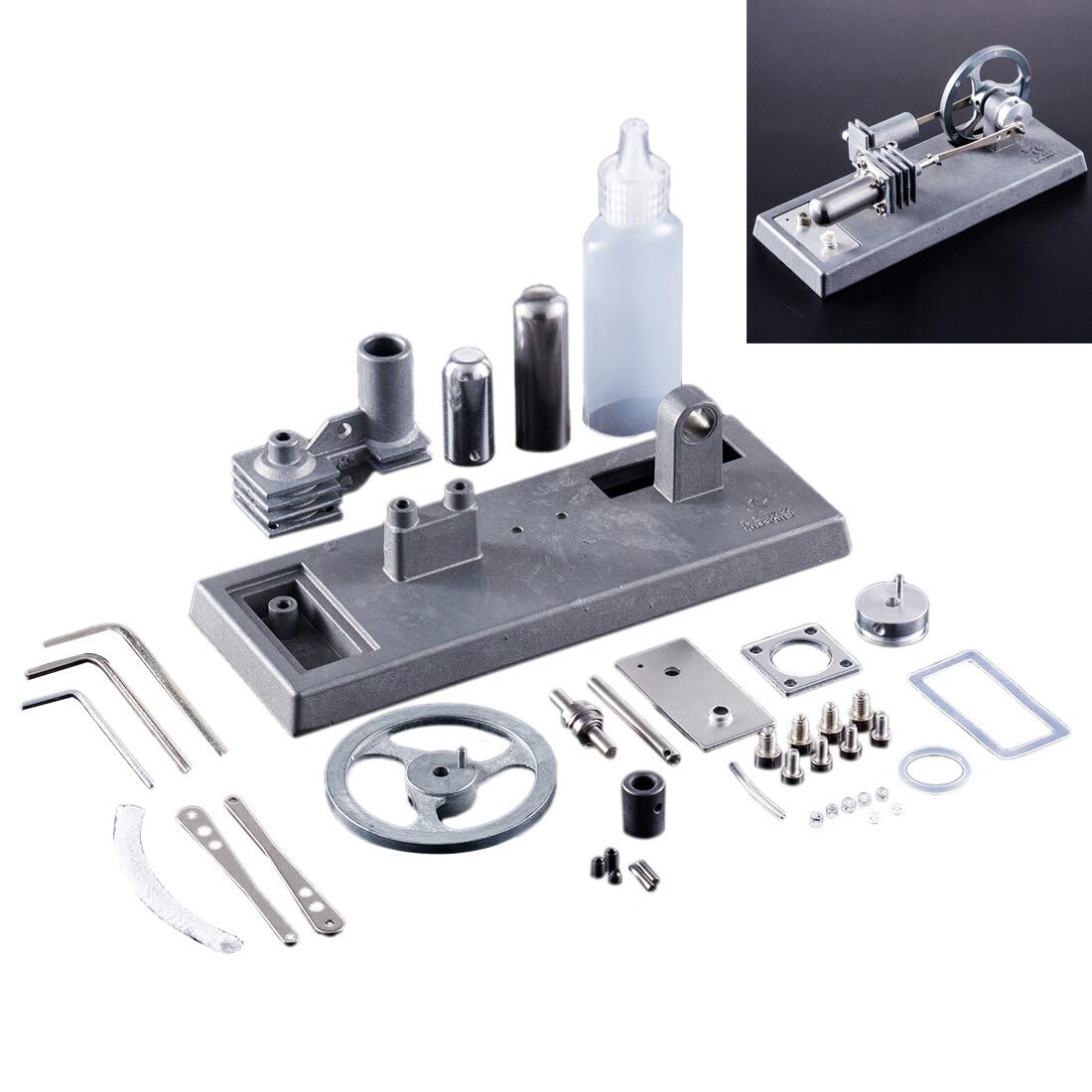 Stirlingmotor-Bausatz aus Metall, komplett zerlegbar