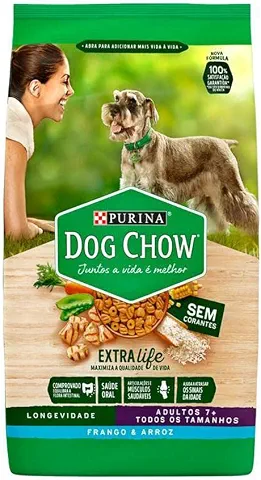 Purina Dog Chow Adulto Longevidade 7+ Frango E Arroz 15Kg