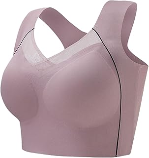 Sujetador Sin Aros Push Up-Sujetador Deportivo Push Up Sin Aros, A Prueba De Golpes, Sin Costuras, De Color SóLido, para Mujer, con Paredes Laterales Ensanchadas Ropa Interior Costuras