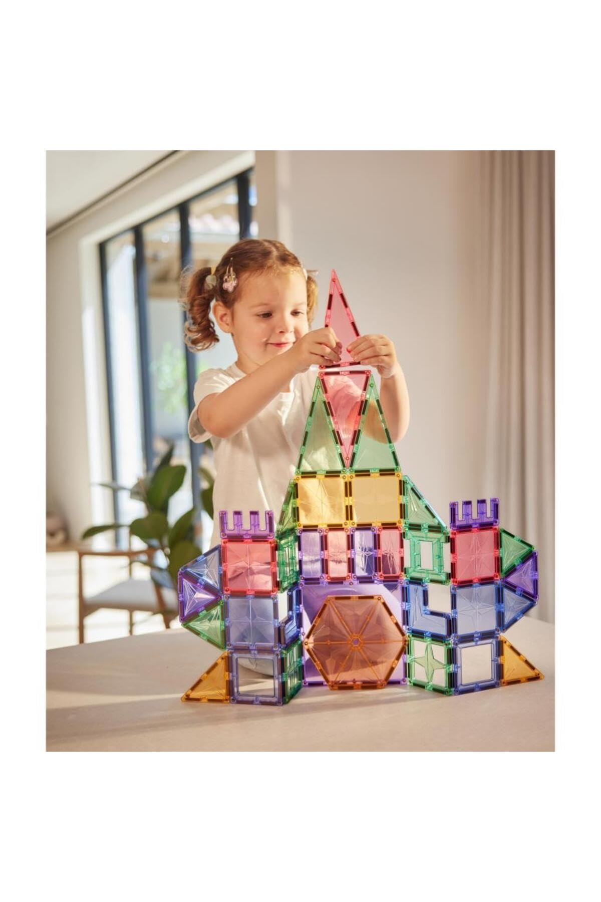 Kompakt-Bausatz in Pastellfarben 36 Teile, langlebiges Magnetspielzeug, Robustes Lernspielzeug, erweiterbare Sets, für Kinder ab 3 Jahren
