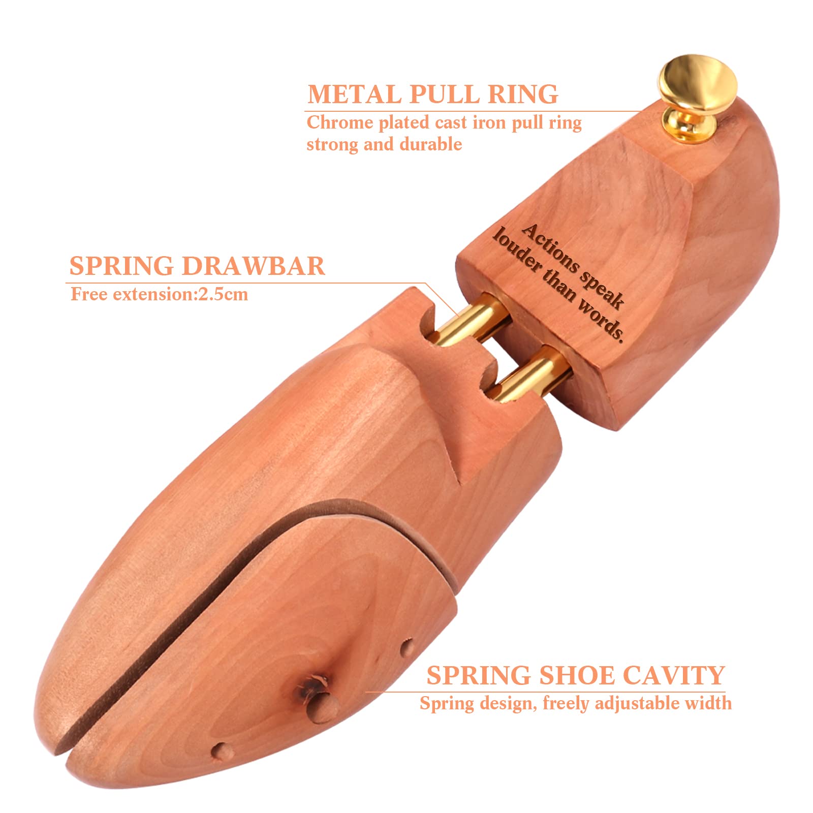 Personalisierte Gravierte Holzschuhspanner Individueller Name Schuhspanner FÜR Mann (sty1)