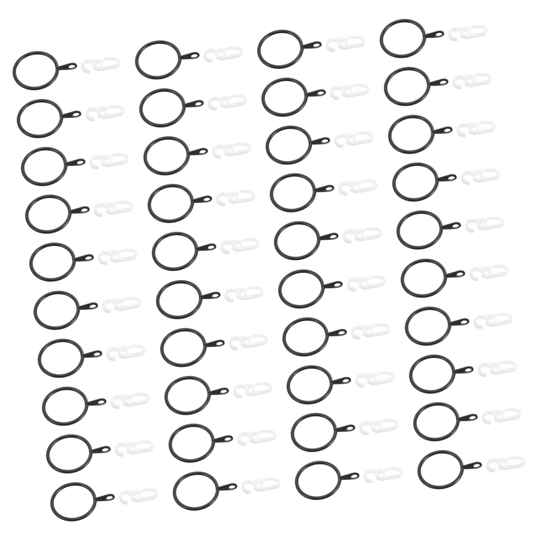 Cabilock 45pcs Curtain Rings and Clips for Drapes Shower Curtains and Home Window Decoration Lightweight Design Rounded Edges Versatile Use