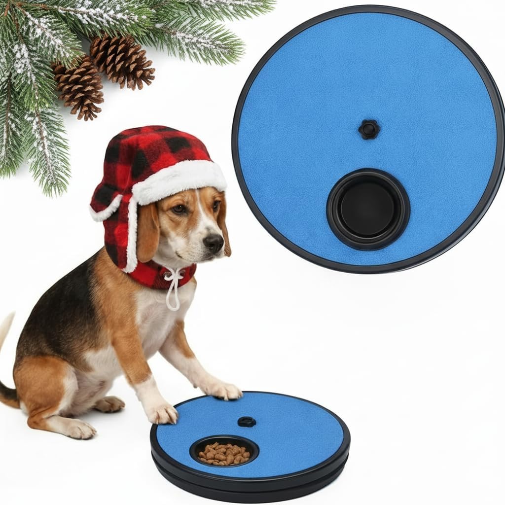 Dog Nail Scratch Board with 2 Knobs (Training & Daily) - Stress Free Dog Nail File Board for Anxiety - Interactive Cognitive Puzzle Toy & Treat Dispenser Alternative to Clippers