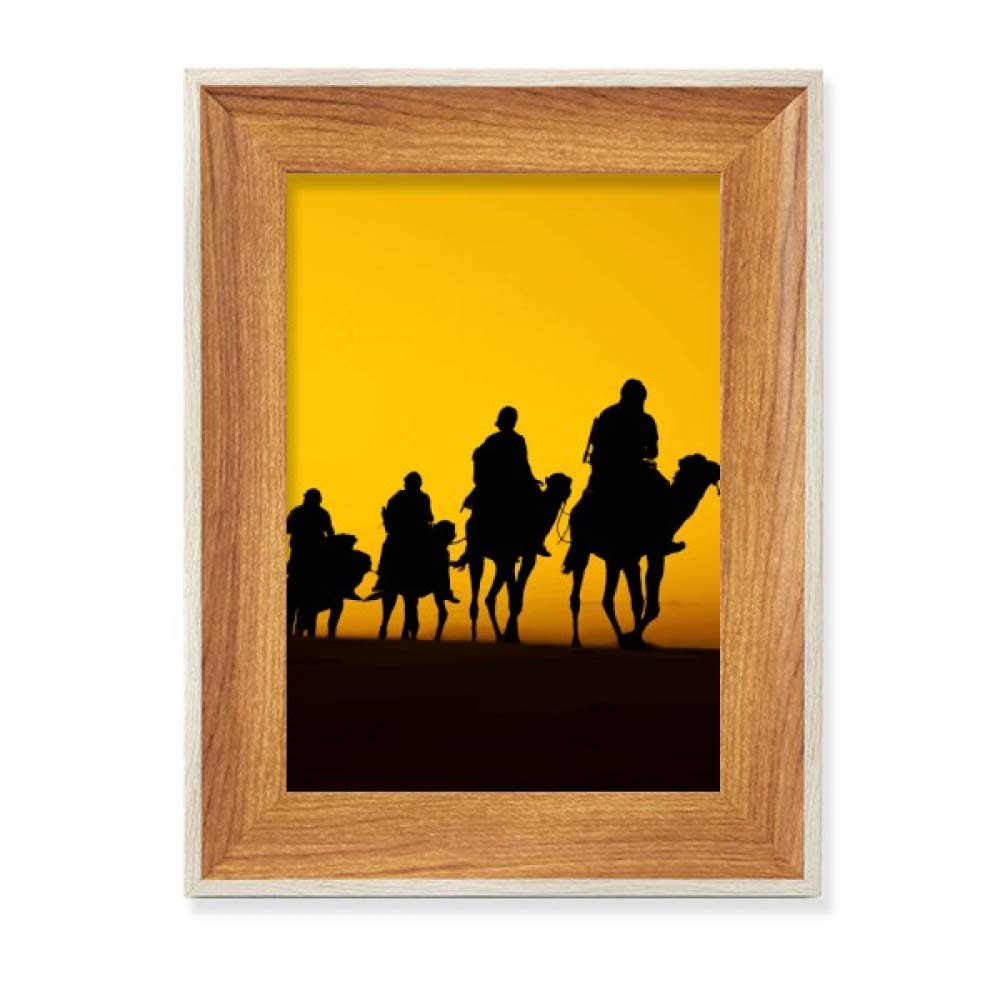 Cadre photo Route de la Soie en bois pour embellir un bureau triste et vide