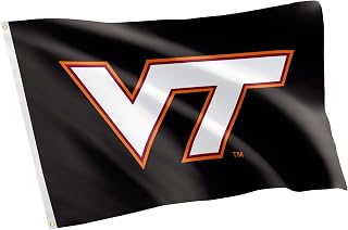 Virginia Tech VT Flag - 3 x 5 Feet Hokies Banner, Indoor/Outdoor Durable Fabric, 100% Polyester Design (Style Z)