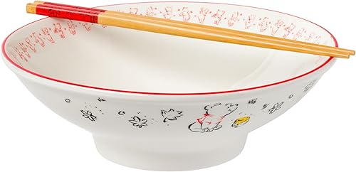 Miniatura 220 de Silver Buffalo - Cuenco con palillos para arroz, fideos o ramen, de cerámica, modelo Hogwarts Railways con escudo, de Harry Potter, apto