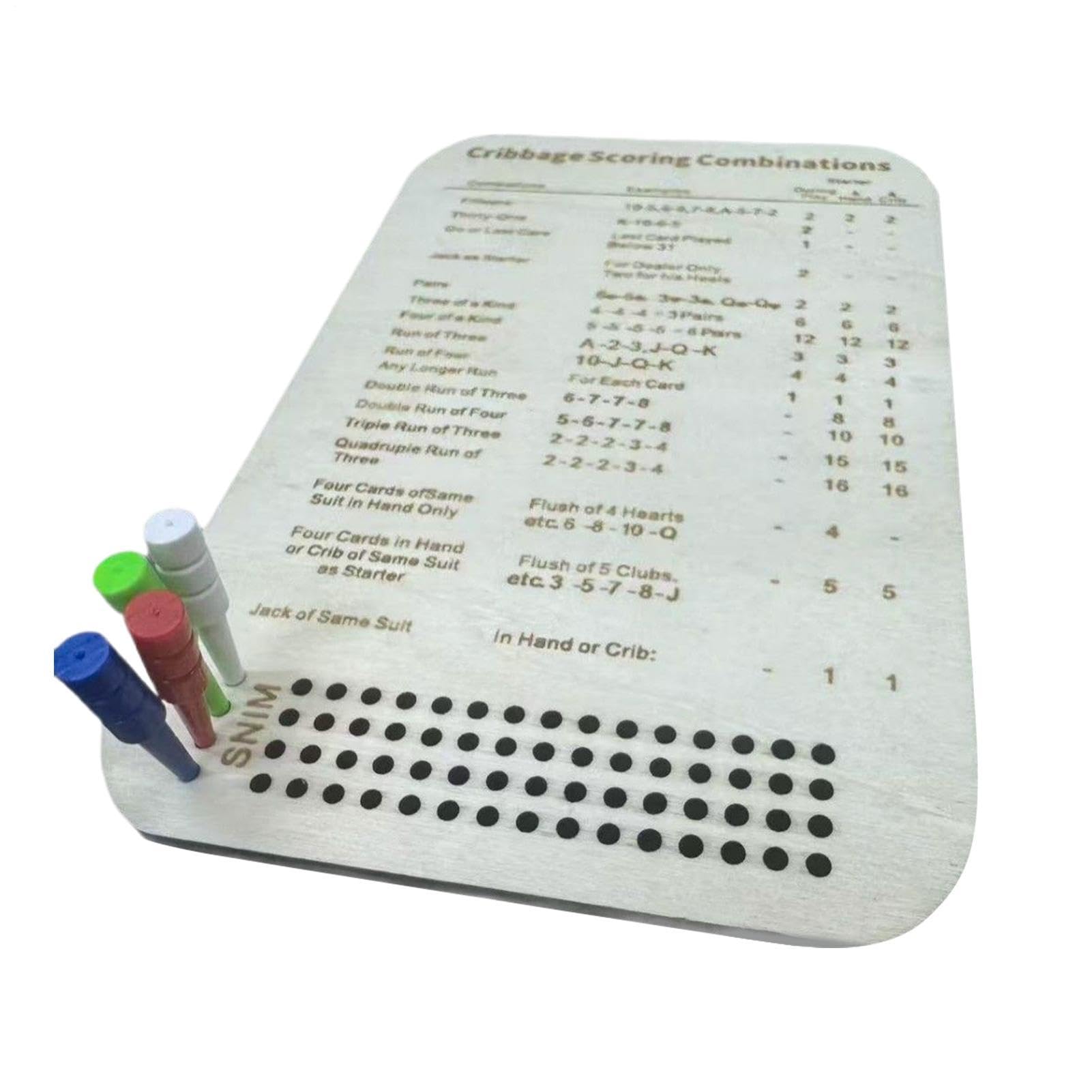 Wooden Cribbage Scoreboard, Portable Natural Board, Compact Game Gadget, Travel Holiday Festival Device, Birthday Friends Gathering Adventure Night Tool, Classmate Companion for Indoor Outdoor Play