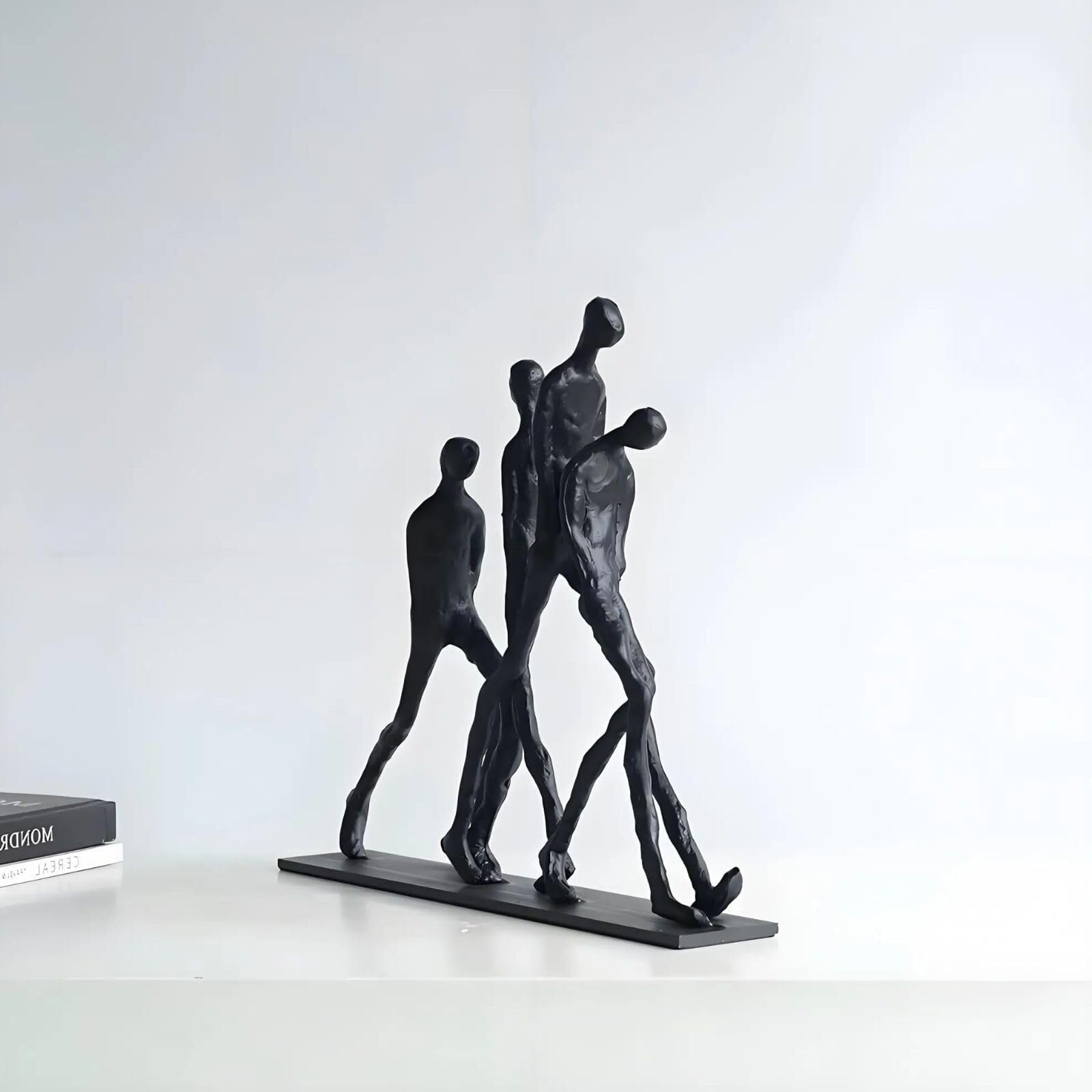 Prezenty na parapetówkę sztuka ozdoba rzeźba biżuteria Home Decor Biuro 4 osoby chodzące 11,8 cala Unikalna dekoracja