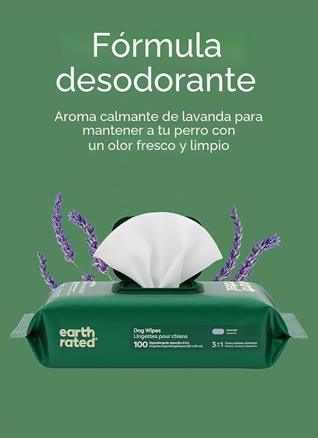 Foto 6 de 8 de Earth Rated - Toallitas Earth Rated para perros Lavanda 100 uds