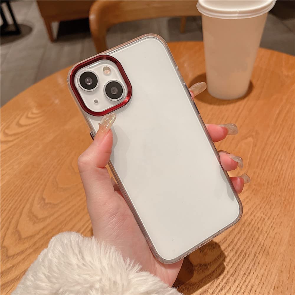 Coque iPhone 7 acrylique prune transparent avec contour de lentille métallique chic - 7