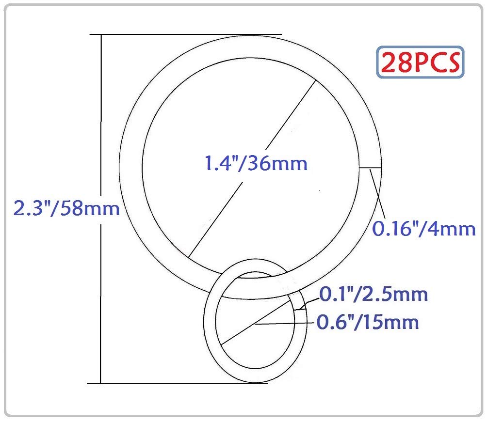 Loop Eyelet Curtain Ring for Drapery 1.7