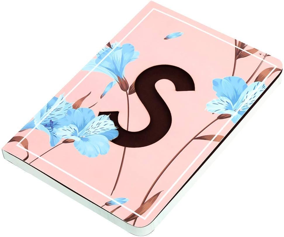 DOODLE Initial S Premium Soft Bound Notebook Diary for Girls and Women (B6,192 Theme Based Ruled Pages, 80 GSM) Floral Design