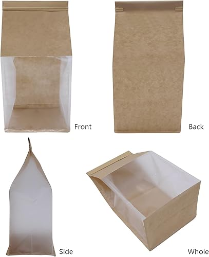 Miniatura 7 de 50 bolsas de pan de papel extra gruesas de 5.1 x 4.3 x 11 pulgadas para hacer en casa con ventana y alambre giratorio, ideales para pan de masa