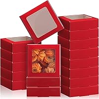 Vista 18 de Zonon 30 Cajas de Papel Kraft con Ventana 4.13 x 4.13 x 1.18 Pulgadas para Empaquetado de Dulces, Pequeñas Cajas de Regalo, Porta Jabón, Mini