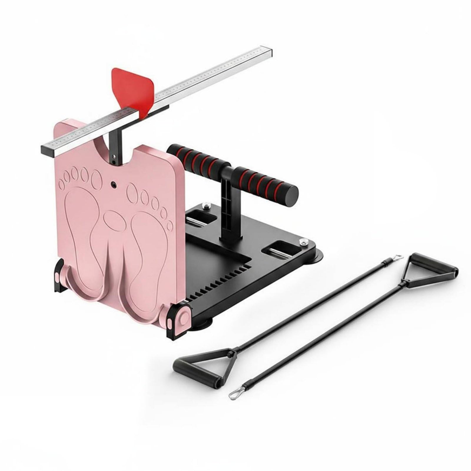 Foldable Sit and Reach Tester Training Tool Sit and Reach Machine Portable Forward Bend Test Device Easy Storage for Elementary School Students, Exam Prep, Home, Pink Stretcher W-picture-32
