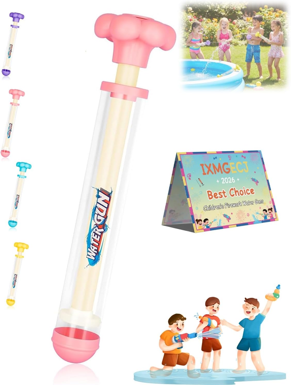 Water Gun Firework for Kids Sprays Waters in a Firework-Like Pattern Samll Waters Blaster Style High-Pressure Summer Pool Beach Backyard Outdoor Party Favors