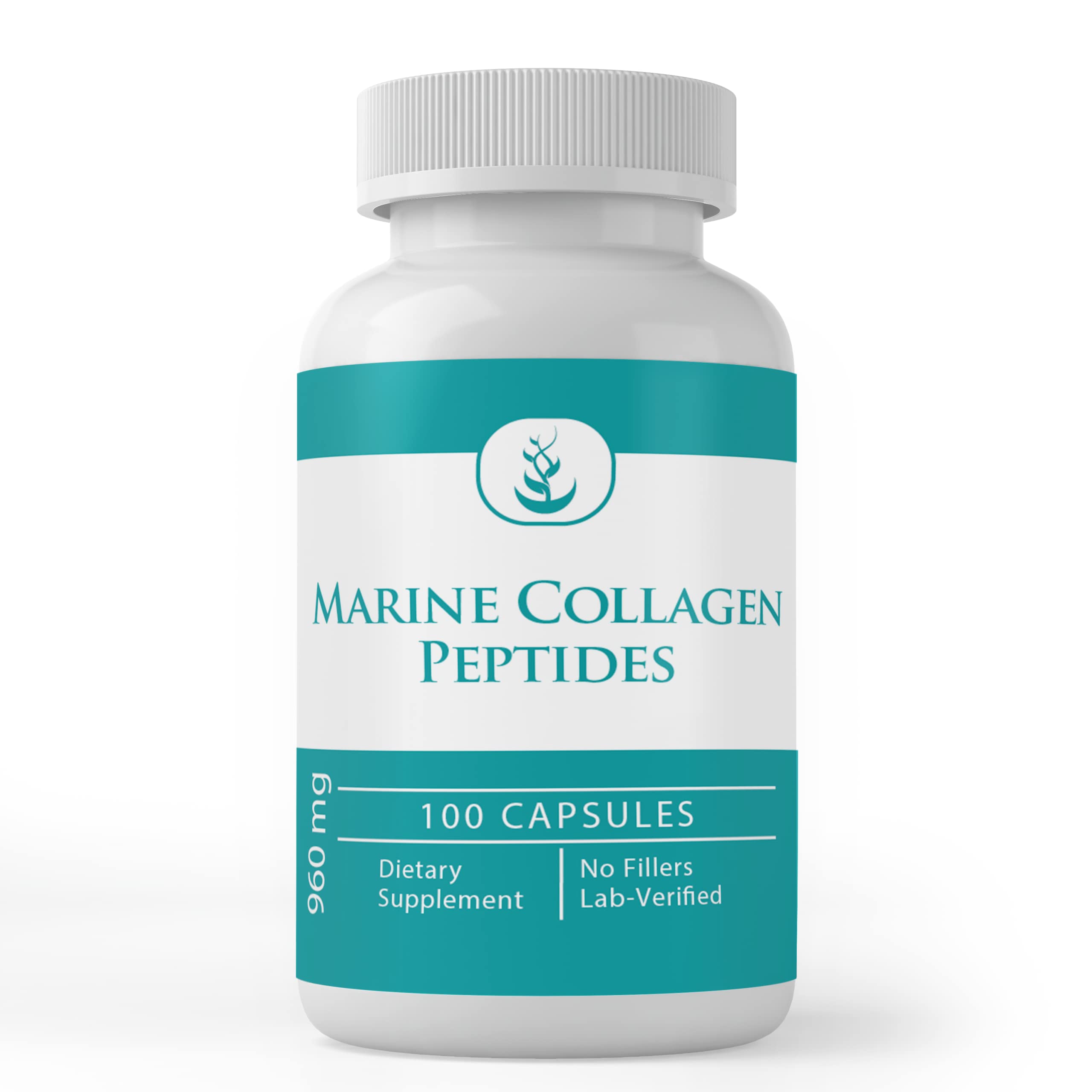 PURE ORIGINAL INGREDIENTS Marine Collagen Peptides 100 Capsules Always Pure No Additives or Fillers Lab Verified
