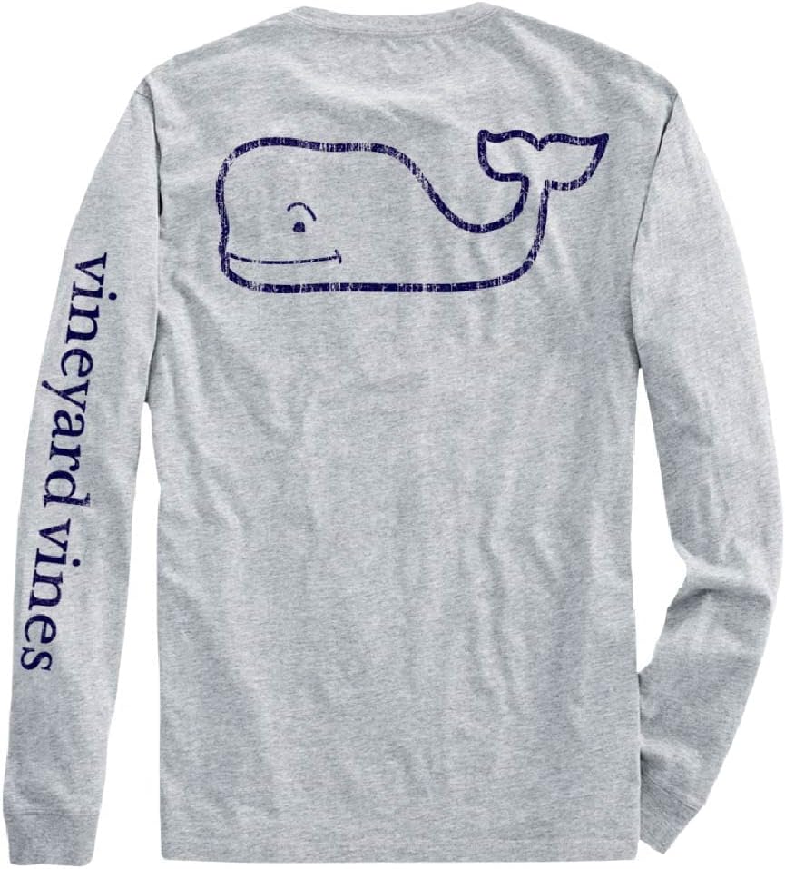 vineyard vines Boys Long Sleeve Vintage Whale Pocket T-Shirt