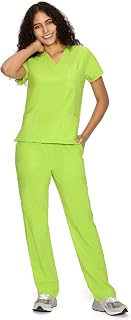 COZYFIT Scrubs for Women Set Medical Uniform - V-Neck Top & Straight Leg Pants with 9 Pockets, Unisex Workwear