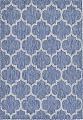 Unique Loom Outdoor Trellis Collection Area Rug (4' 1" x 6' 1" Rectangle, Navy Blue/ Ivory)