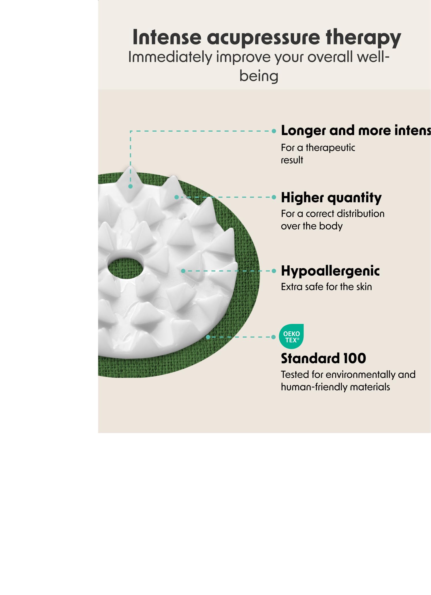 LifeGoods Eco - Esterilla de acupresión con cojín, alfombrilla de acupresión, alfombrilla de acupresión, esterilla de acupuntura, esterilla de masaje, espalda y púas, estera de faquir