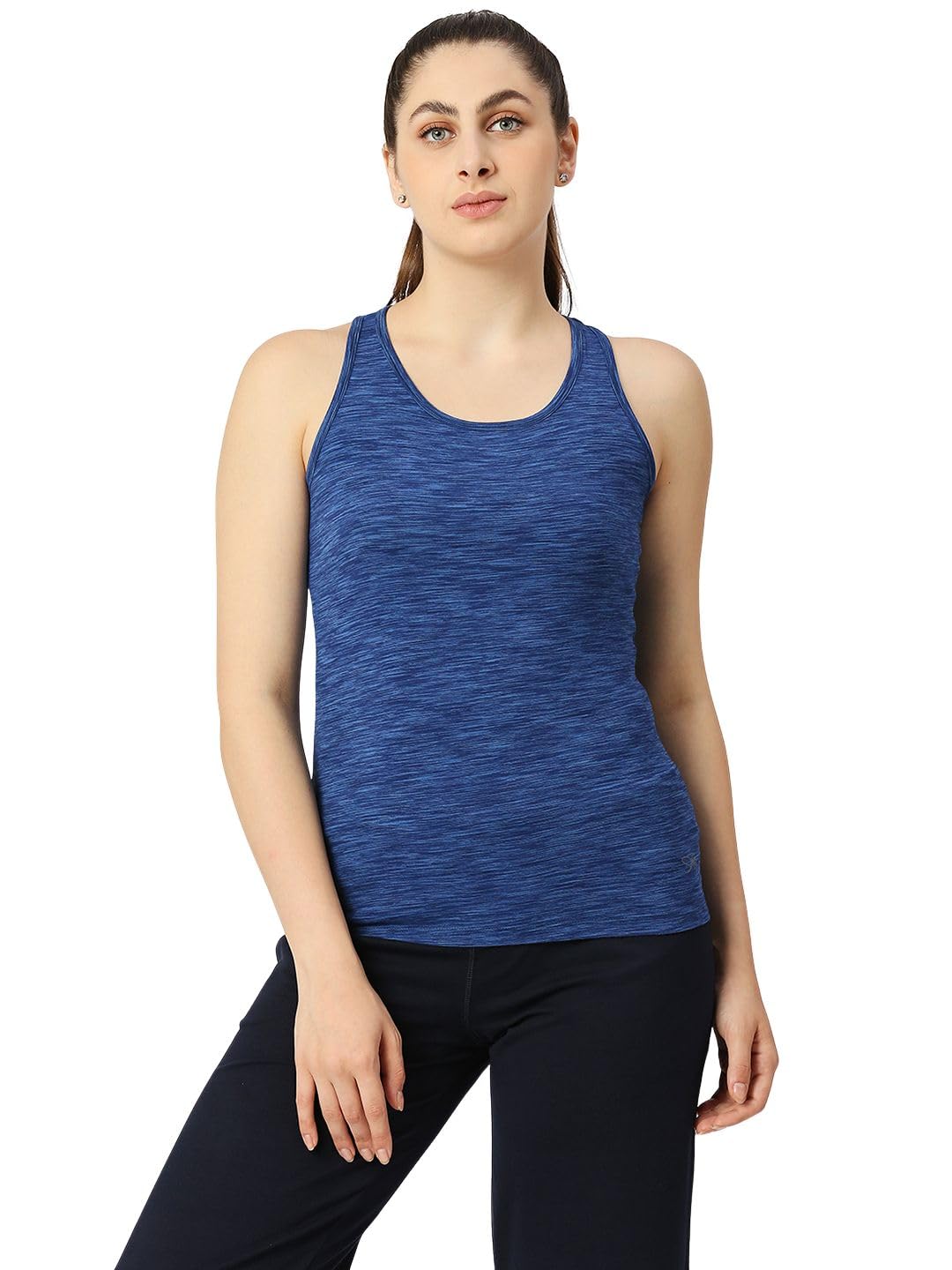 Lovable Women's Polycotton Sleevless T Back Round Neck Slim Fit Solid Racer Back Top-Racer Back Stretch-image-34