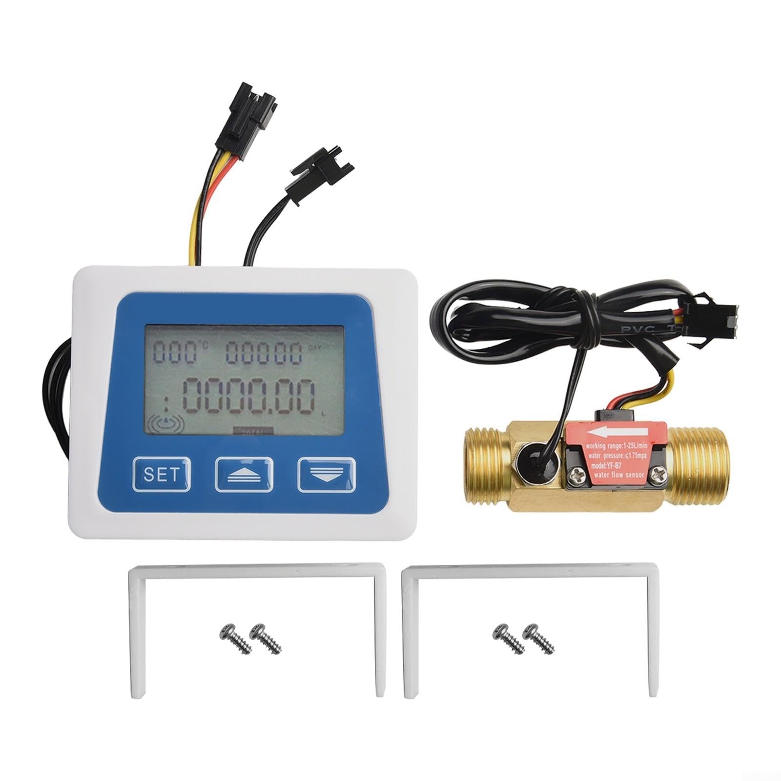 Medidor de Flujo Digital LCD 1-25L/min Sensor Agua