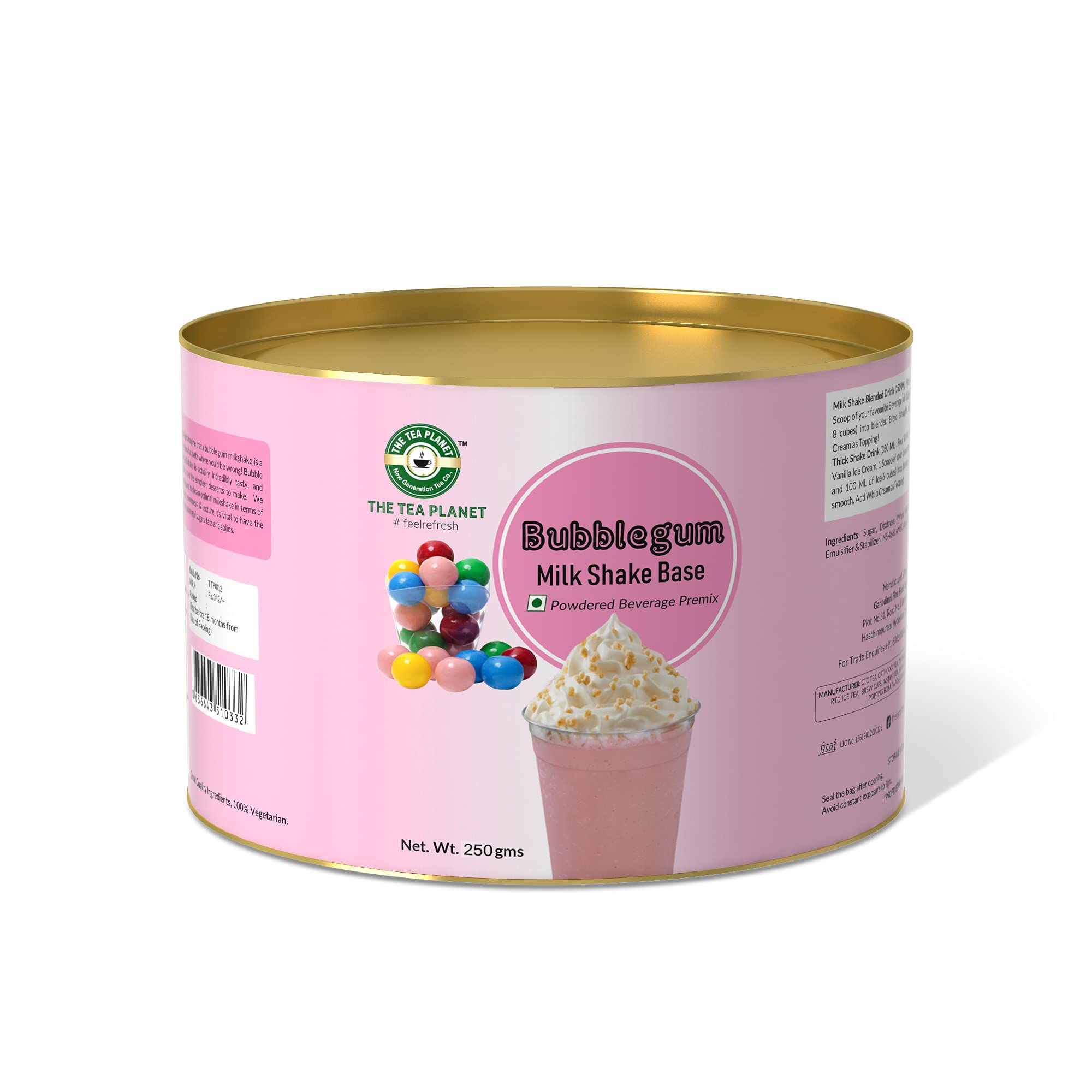 The Tea Planet Bubblegum Thick Milkshake Mix Powder - 250gm (B08PKTPJ97) Amazon Price History, Amazon Price Tracker