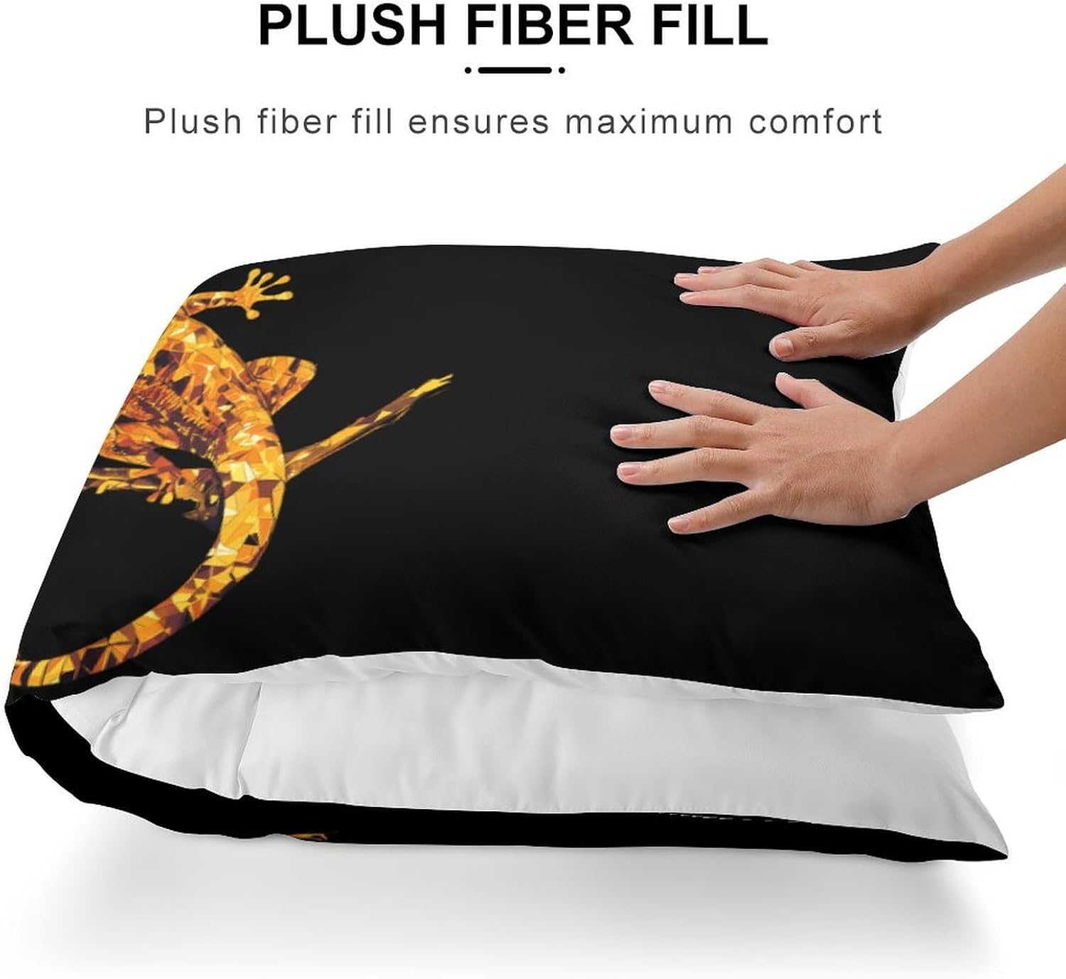 Crested Gecko Body Pillow Cover Long Cushion 18.9x53.1 Inch | pillowcase,bed decor,farmhouse,sofa