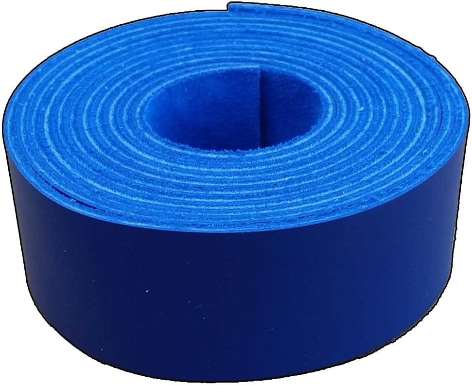 Royal Blue Leather Strips 3 Inch Wide up to 96 Inch Long