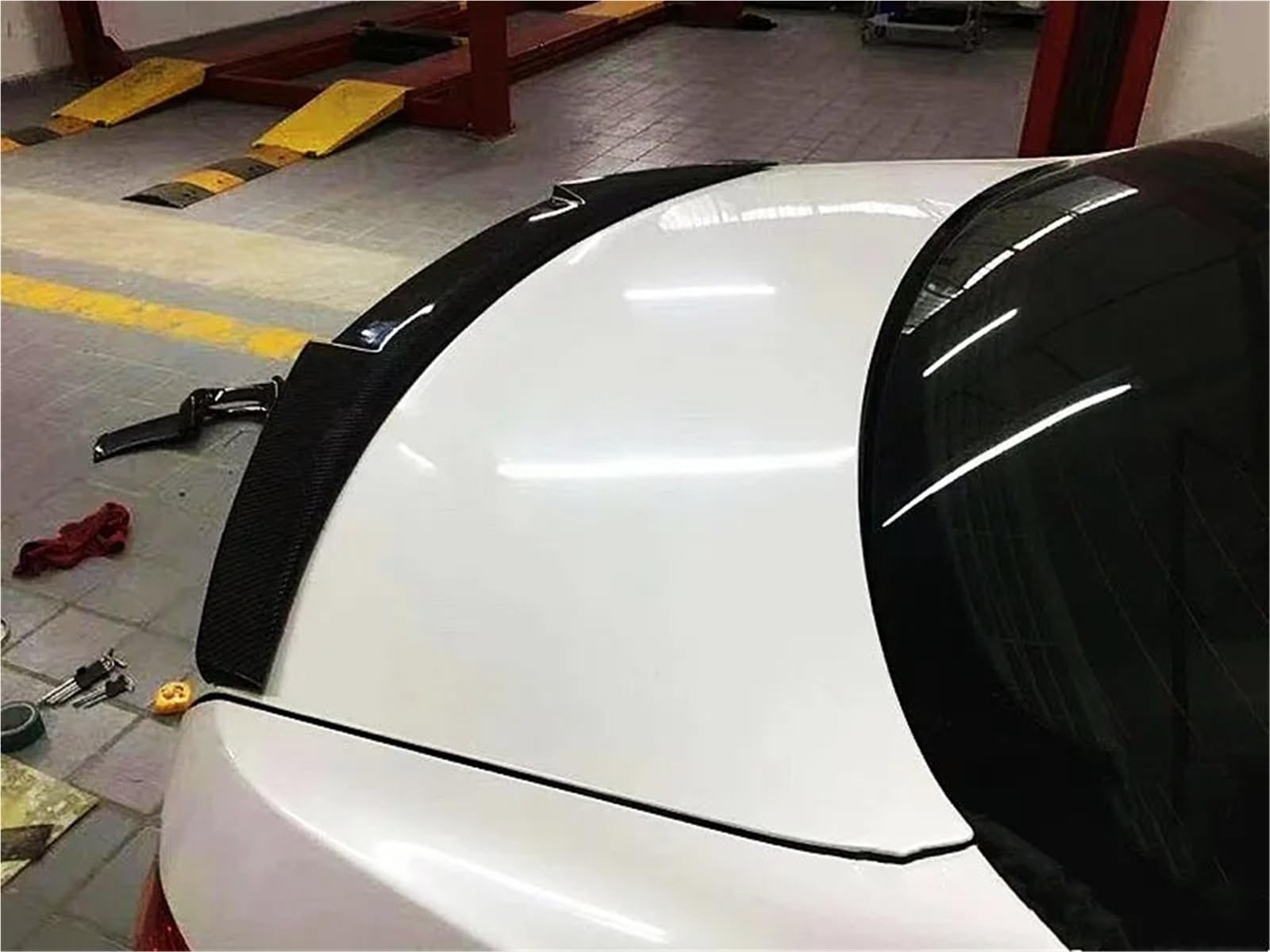 Dla B&MW Seria 3 E92 2 Door 2006-2014 Skrzydło Na Klapie Spoiler Bagażnika Lotka Tylny Akcesoria Dekoracyjne Do Samochodu Spojler Tylny Trunk Wing(Glossy Black)